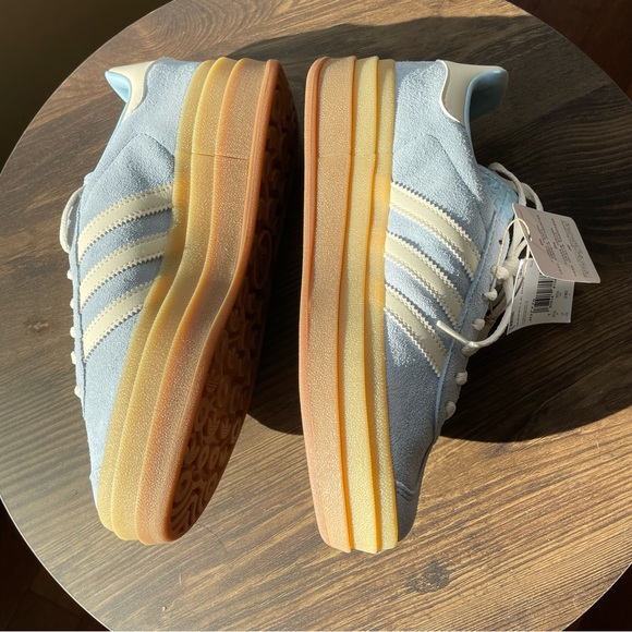 Womens Adidas Gazelle Bold Originals - Sky Blue Size 7 - Picture 8 of 9
